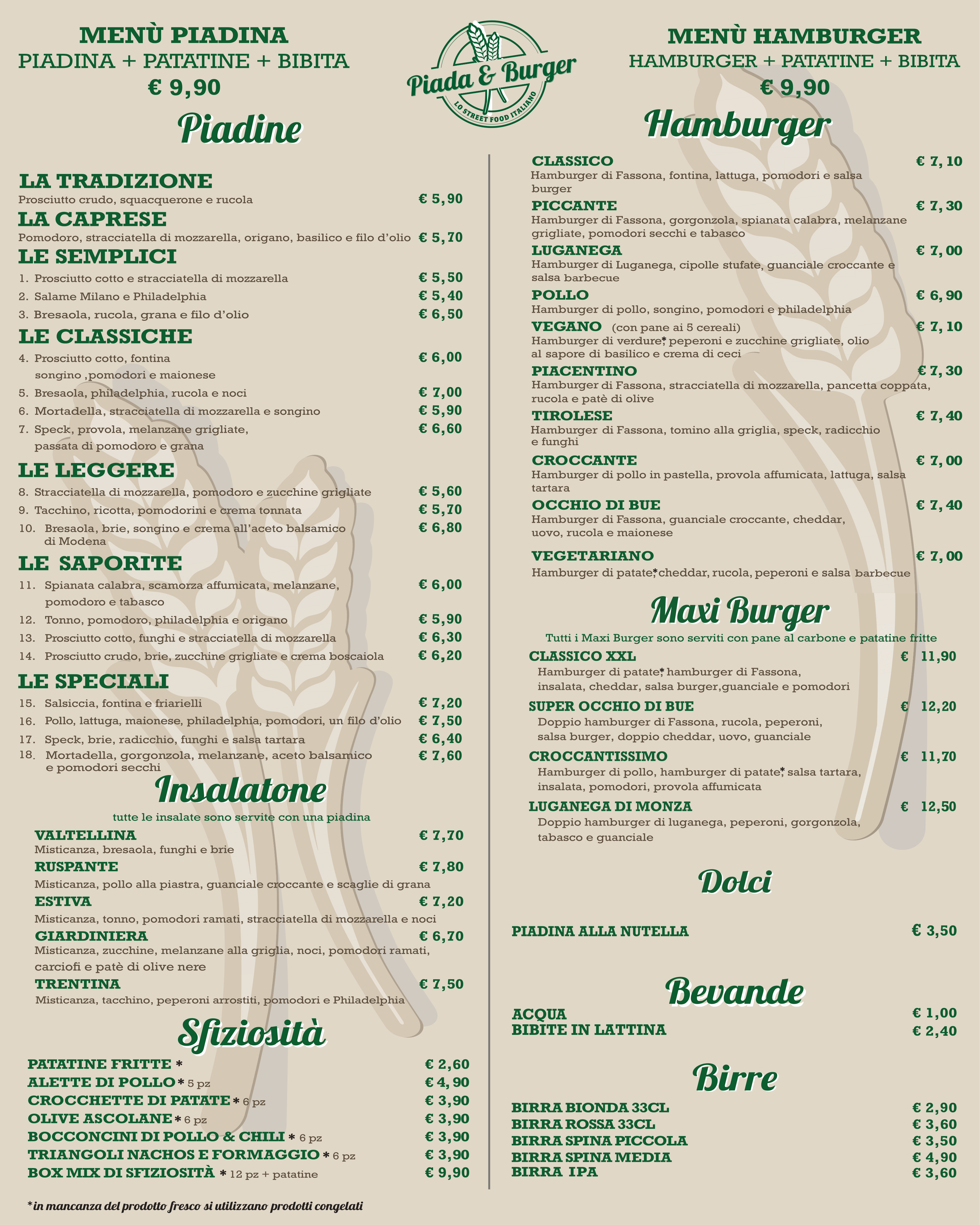 Menu Mattina